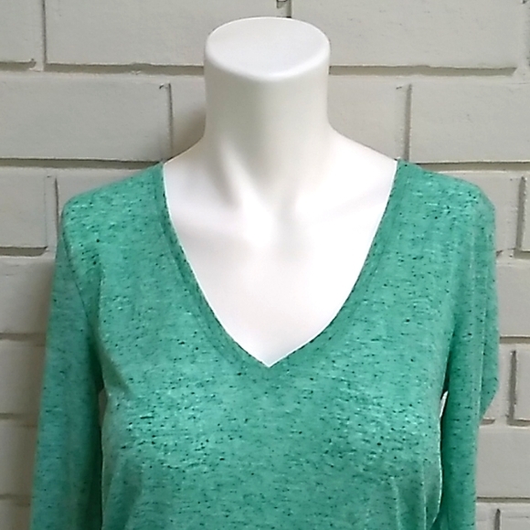 Victoria Secret Turquoise Green V-Neck Long Sleeve Blouse. Size XS - Picture 2 of 7